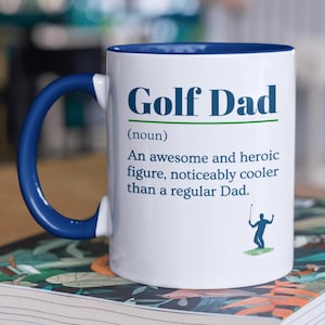 Regalo de golf para papá, taza de golf para papá, Día del Padre, regalo para golfista, cerámica de 325 ml, cuatro colores