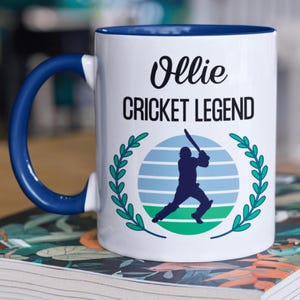 Personalised Cricket Mug, Cricket Gift, Customised Gift For Cricketer, Funny Cricket Gift, Birthday Present, Team-mate Gift, Christmas