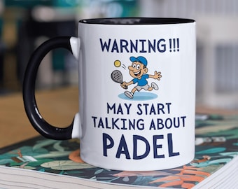 Taza divertida de pádel, regalo para él, regalo para jugador de pádel, Día del Padre, regalo de cumpleaños