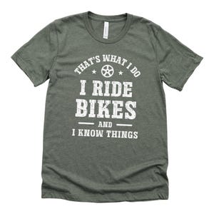 Mountain Bike Shirt, Funny Cycling T-Shirt, Gift For Cyclist, MTB Gift, Biker Gift, Gift For Dad, Gift For Grandad Husband, Father's Day Military Green