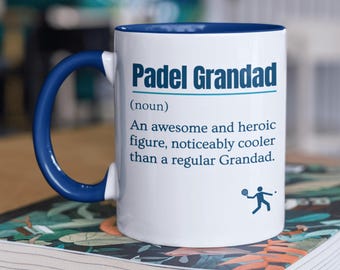 Padel Gift For Grandad, Funny Padel Mug, Gift For Grandpa, Gift For Padel Player, Fathers Day, Birthday Present, Paddle Tennis Gift For Papa