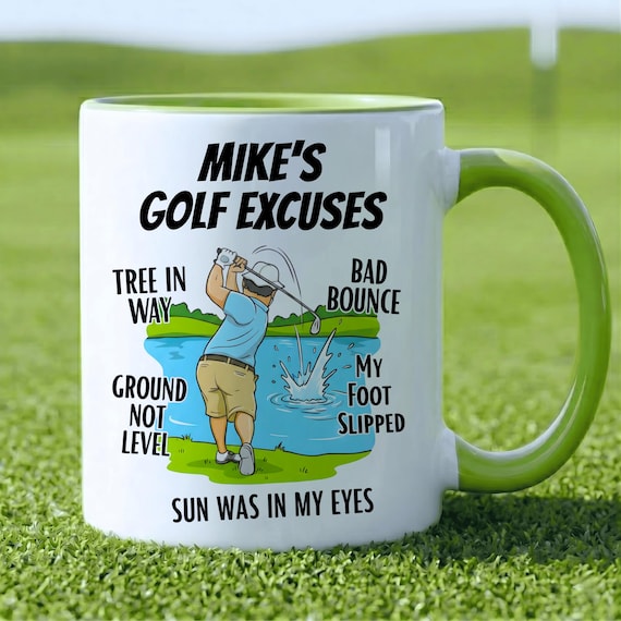 PERSONALISED Golf Mug | Funny Golf Gifts For Men | Gift For Golfer | Gift For Him | Four Colours