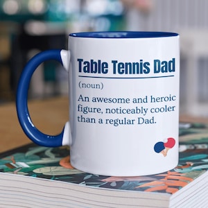 Tafeltennismok, cadeau voor papa, grappig tafeltenniscadeau, tafeltenniscadeau, Vaderdag, verjaardagscadeau, tafeltennisser, cadeau voor hem