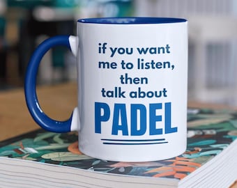 Taza divertida de pádel, regalo de pádel, regalo para jugador de pádel, regalo de cumpleaños para papá, regalo para el día del padre, pádel, regalo para él, regalo para ella