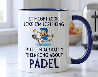 Taza divertida para jugadores de pádel / Regalo para jugadores de pádel / Regalo de cumpleaños / 325 ml (11 oz) Cuatro colores
