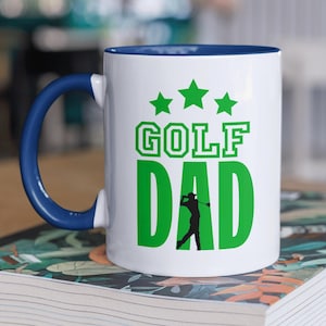 Regalo de golf para papá, taza de golf para papá, regalo para el día del padre, regalo de cumpleaños, regalo para golfista, taza de café, regalo para él, papá golfista, regalo para abuelo
