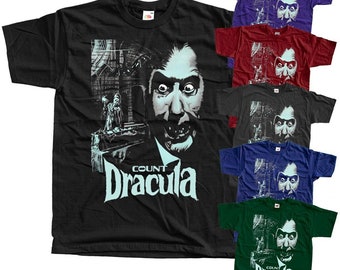 Count Dracula V3 Horror Poster T-SHIRT All sizes S-5XL Cotton