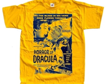 Horror of Dracula V4 Horror Movie Poster T SHIRT BLACK all sizes S-5XL Cotton