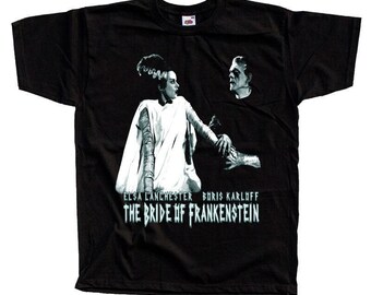 The Bride of Frankenstein V9 Horror Movie Poster T SHIRT Black all sizes S-5XL Cotton