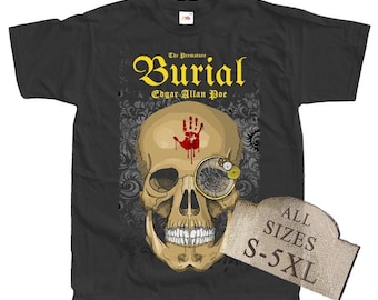 The Premature Burial V8 Horror Movie Poster T SHIRT BLACK all sizes S-5XL Cotton