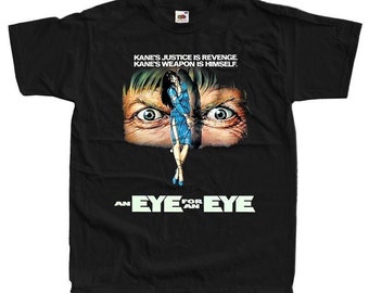 An Eye for an Eye V1 Horror Poster T SHIRT Black All sizes S-5XL Cotton