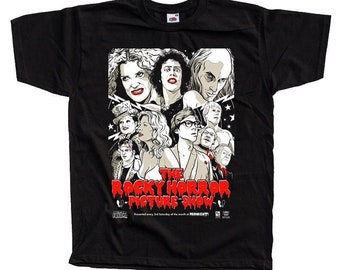 The Rocky Horror Picture Show V1 Horror Poster T SHIRT Black All sizes S-5XL Cotton