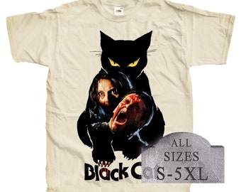 The Black Cat V17 (Poe) Horror Poster T-SHIRT All sizes S-5XL Cotton