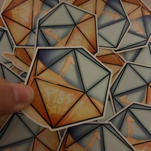 Adesivo D&D engraçado masmorras e dragões mijo salvar adesivo presente para ele dnd meme adesivo dados nat 1 adesivo natural um dado adesivo