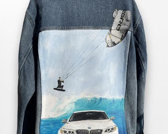 Chaqueta pintada a mano, personalizada, customizada