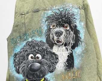 Chaqueta Pintada a mano, customizada, personalizada
