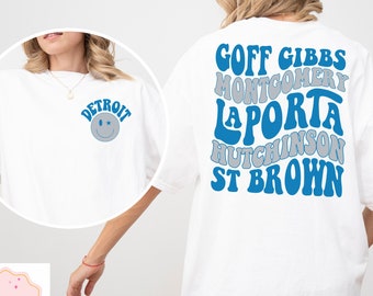 Detroit Lions Players Tee, Unisex Lions Tee, Players For the Lions Football Team, Go Lions, Lions tshirt, Lions Crewneck, comfort colors