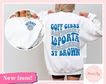 Detroit Lions Football Players Unisex Crewnec // Football lovers unite/ Detroit Grit / Mvp Crewneck / kneecaps will be bit