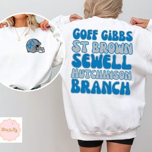 Crewnec unisexe de joueurs de football inspirés des Lions de Detroit // Les amateurs de football s'unissent / Detroit Grit / Mvp Crewneck / rotules sera mordu