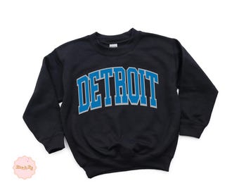 Youth Detroit Lions CrewNeck, Detroit,Unisex Sizing, Sweater, Detroit Grit, Children’s Tops, Boys Lions Crew, Girls Lions Tee, Toddler Lions