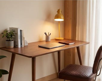 Walnussholz Rechteck Schreibtisch | MCM Mid Century Moderner Kleiner Computer Tisch Möbel für Zuhause