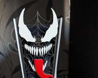 Ultimate Venom Inspired - Sony Playstation PS5 Front Plate / Face Plate 3D Print