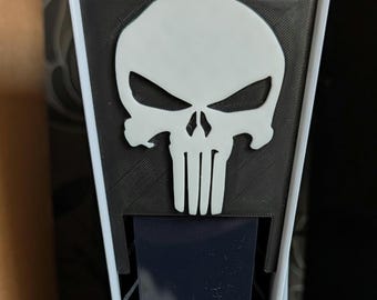 The Punisher Inspired- Sony Playstation PS5 Front Plate / Face Plate 3D Print