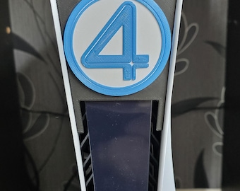 Fantastic Four Inspired- Sony Playstation PS5 Front Plate / Face Plate 3D Print