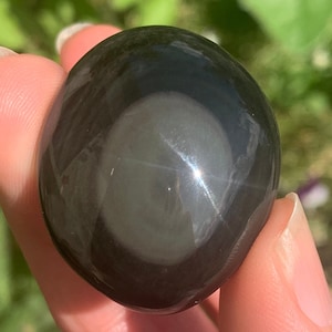 Beautiful double-sided Heavenly Eye Obsidian tumbled stone