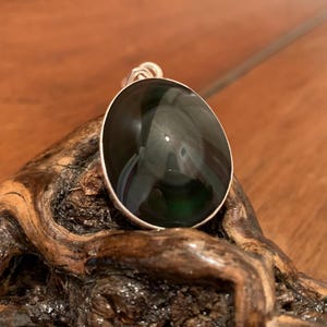 Colgante Obsidiana Ojo Celestial, engastado en Plata 925