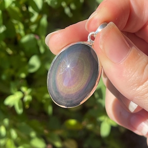 Celestial Eye Obsidian Pendant, set in 925 Silver