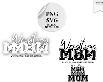 Wrestling Mom SVG Bundle, Varsity Wrestling Shirt Design, Game Day PNG, Wrestling Tournament Cut File for Cricut, Wrestling Mama Sublimation