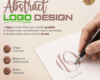 Minimalistisches, abstraktes Logo-Design, Logo-Design, individuelles Branding-Paket, moderne Unternehmensidentität