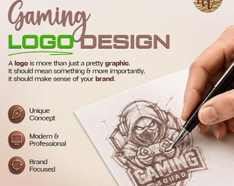 E-Sport-Logo-Design, Gaming-Team-Logo, individuelles Maskottchen-Logo, Twitch-Stream-Logo, YouTube-Gaming-Branding