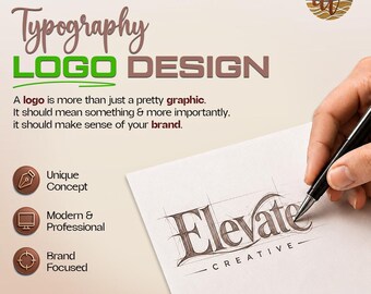 Typografisches Logo-Design nach Maß, professionelles Wortmarken-Logo, modernes Textlogo, Firmenlogo, minimalistisches Logo, individuelle Markenidentität
