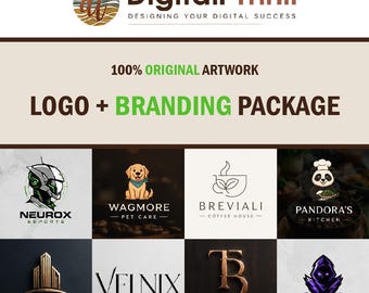 Logo- und Branding-Paket, individuelles Logo-Design, komplettes Markenidentitäts-Kit, Business-Branding, Marken-Styleguide, Logo-Designer