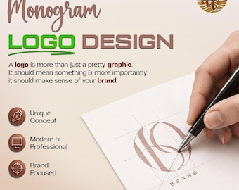 Individuelles Monogramm-Logo-Design | Luxuriöses Initialen-Logo | Elegantes Buchstabenlogo | Logo-Designer für Unternehmen