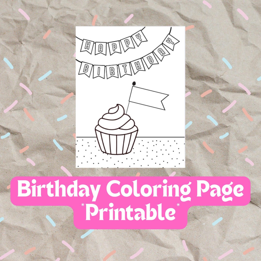 Happy Birthday Ausmalbilder - Ausmalbilder zum Ausdrucken - Etsy.de