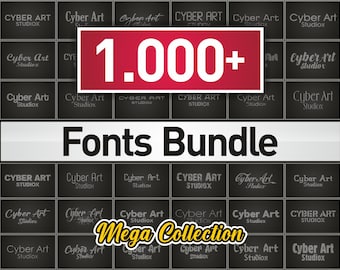 1.000 Fonts Bundle – Mega Fonts Collection – 1000 Font Bundle – Font Set – Font Pack – Font Package