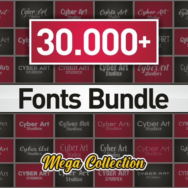 30.000 Fonts Bundle – Mega Fonts Collection – 30000 Font Bundle – Font Set – Font Pack – Font Package