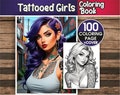 Tattooed Girls Coloring Book – 100 Tattooed Girls Coloring Pages for Adults & For Kids - Instant Download Coloring Book – Ready to print product logo