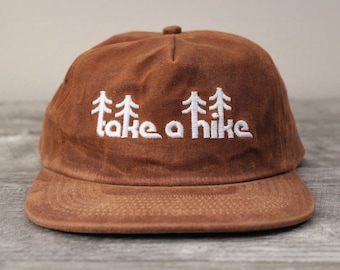 Take A Hike Waxed Cotton Unstructured 5 Panel Hat