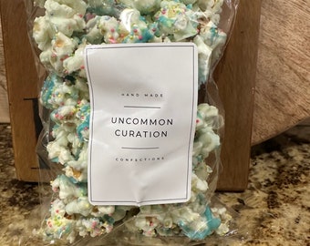 Gourmet Popcorn, white chocolate popcorn, party favor, specialty popcorn, Easter popcorn, custom popcorn, chocolate covered popcorn