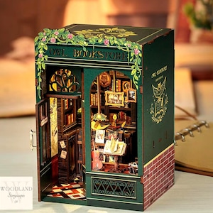DIY Bookshop Book Nook Kit | Owl Bookstore | Cozy Miniature Bookshop for Book Lovers & Gift Givers | Christmas gift