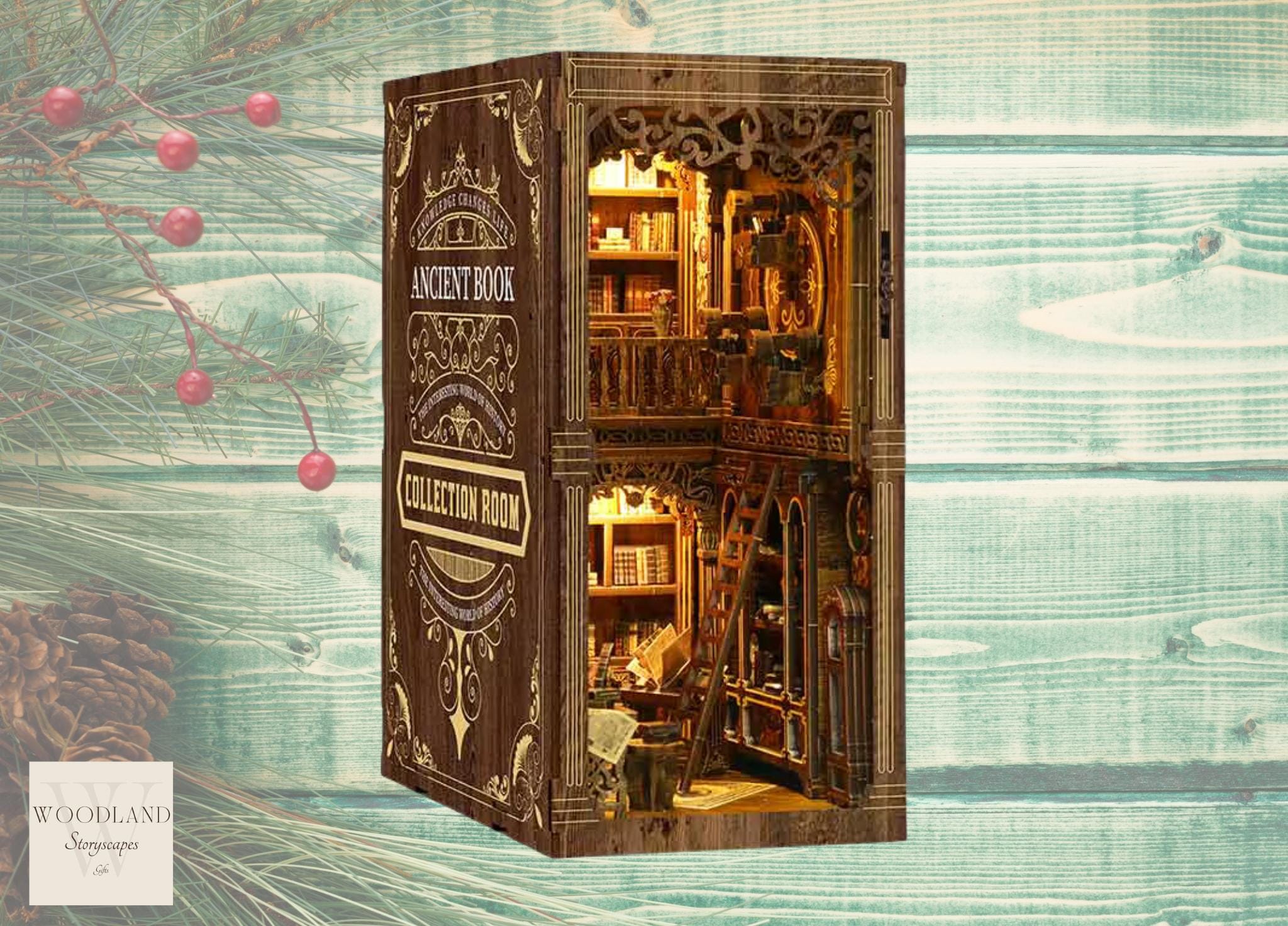 Christmas Book Nook Kit - Book Nook de Noël - Petit Bonheur