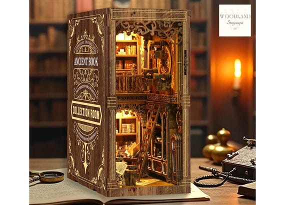 Book Nook 完成品　Ancient Book Ancient Book Collection Room DIY Book Nook Kit – Book Nook World