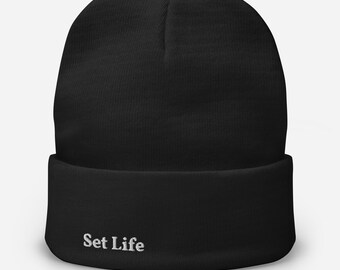 Set Life Embroidered Beanie