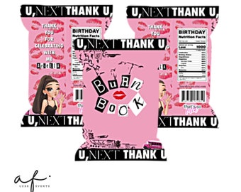 Mean Girls Burn Book Birthday Bottle Label Watter Bottle Party Pack ...
