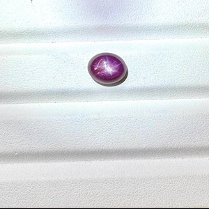 Natural Star Ruby Oval Gemstone: AAA Quality 6-Ray Asterism (10.2x8.3x6 MM)