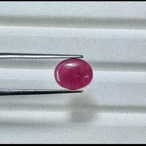 Natural Oval Ruby Cabochon – 3.35 Carats, 9x11mm, Chanthaburi Thailand Ruby, Ring Stone